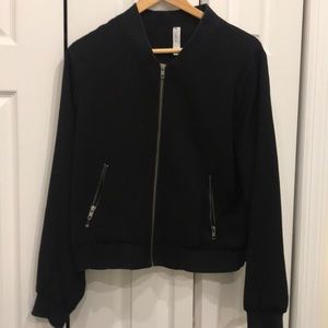 Black bomber jacket